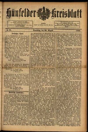 Ausgabe vom Donnerstag, den 20. August 1896.