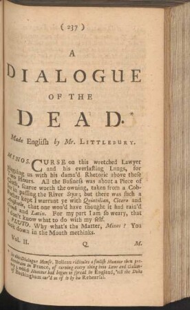 A Dialogue of the Dead