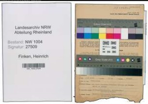 Entnazifizierung Heinrich Finken , geb. 15.07.1906 (Schneider)