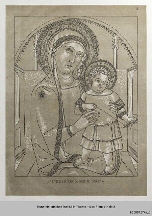 Thronende Madonna mit Kind (nach einem Bild von Bartolomeo Bulgarini aus der ehemaligen Sammlung Ramboux, heute im Wallraf-Richartz-Museum)
