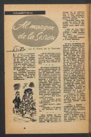 Al margen de la sesión : Parlamentarias