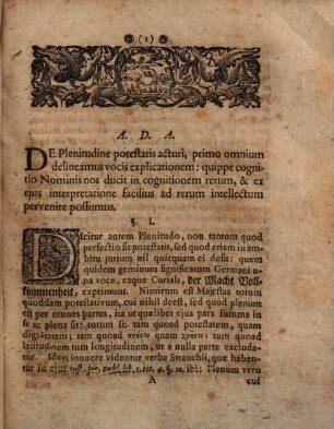 De plenitudine summae potestatis : dissertatio iuris publici