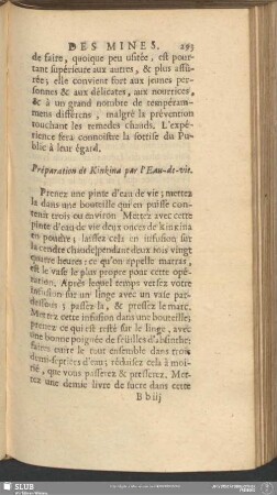 Préparation de Kinkina par l'Eau-de-vie