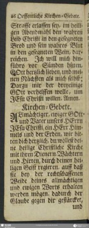 Kirchen-Gebete