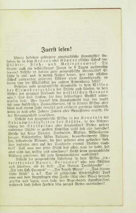Zuerst lesen!