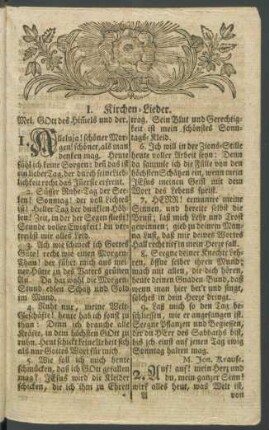 I. Kirchen-Lieder