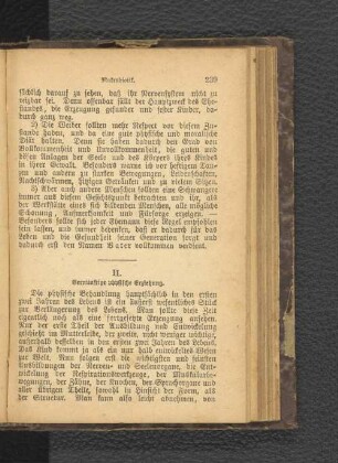 II. Vernünftige physische Erziehung.
