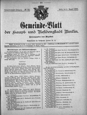 1898,33: No. 33, 14. August 1898