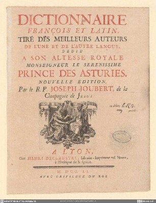 Dictionnaire François Et Latin