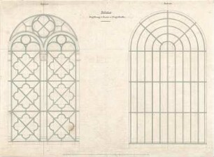 Gärtner, Friedrich von; München, Ludwigstr.; Staatsbibliothek - Fenster - Vergitterung EG (Ansichten)