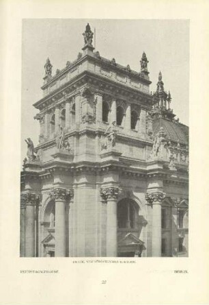 Reichstagsgebäude. Detail vom südöstlichen Eckturm. Berlin