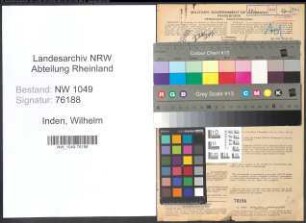 Entnazifizierung Wilhelm Inden , geb. 24.05.1899 (Angestellter)