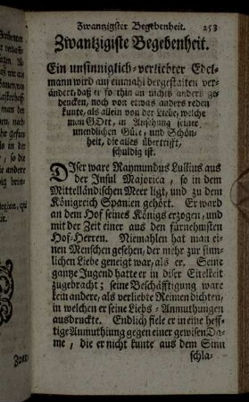 Zwantzigste Begebenheit. - Sechs und zwantzigste Begebenheit.