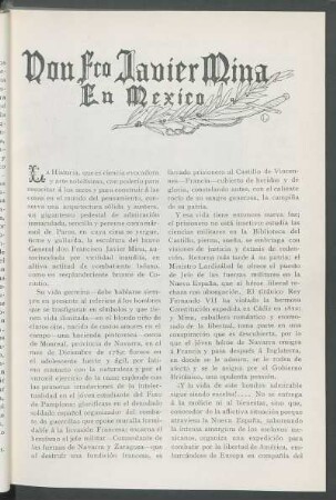 Don Fra Javier Mina En México