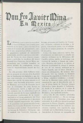 Don Fra Javier Mina En México