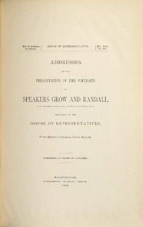 House documents. [431.] 1891/92, Vol. 32 = Congress 52, Sess. 1