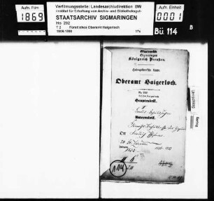 Heiligenzimmern: Heimatverhältnisse des Zigeuners Friedrich Pfisterer