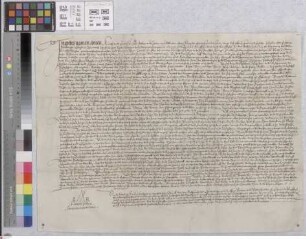 Mühlheim: Instrumentum notar., die Abgehung der Gemarken zwischen Lämmerspiel, Mühlheim und Diedesheim betreffend