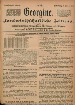 Achtundsechzigster Jahrgang. No. 6. Insterburg, 8. Februar 1900.