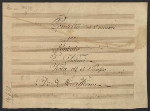 Konzerte; cemb, strings; c-Moll; DTÖ 39 36