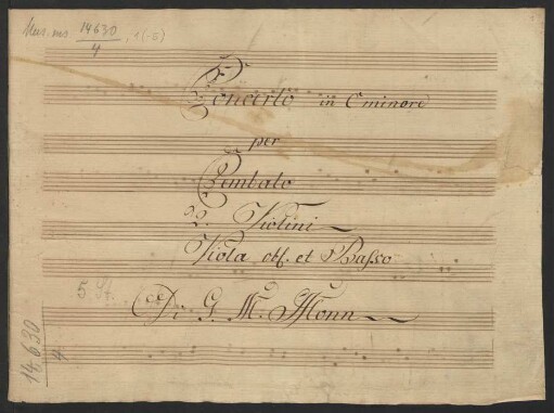 Konzerte; cemb, strings; c-Moll; DTÖ 39 36