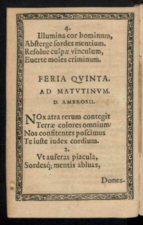 Feria Quinta.