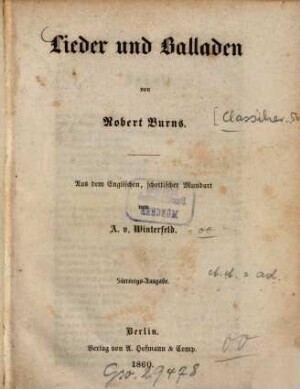 Lieder und Balladen