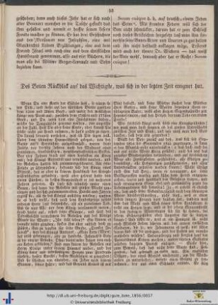 Des Boten Rückblick auf das Wichtigste, was sich in der letzten Zeit ereignet hat.