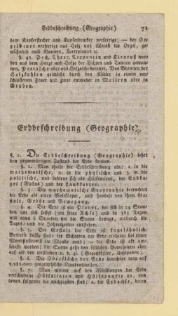 Erdbeschreibung (Geographie)