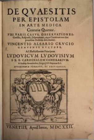 De quaesitis per epistolam in arte medica Centuriae