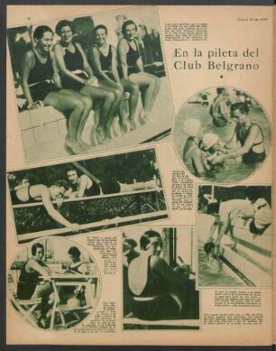 En la pileta del Club Belgrano [Fotografías]