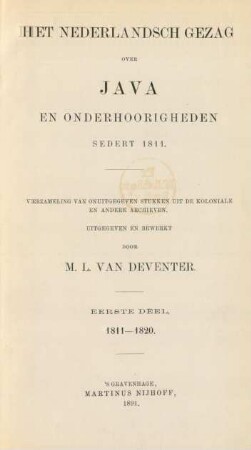 Deel 1: 1811 - 1820