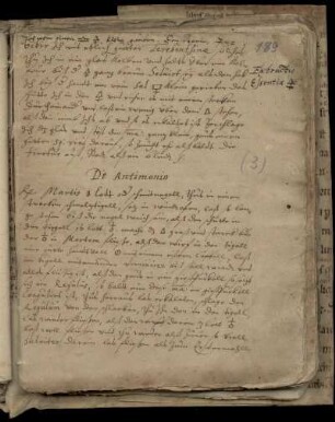 [Alexander von Suchten:] De antimonio, dt., Ausz.