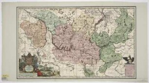 Karte des Kurfürstentums Brandenburg, 1:500 000, Kupferstich, 1724