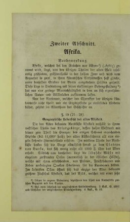 Zweiter Abschnitt. Afrika