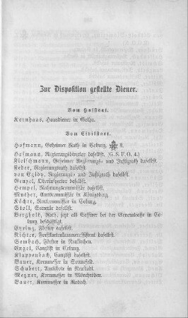 In den Ruhestand versetzte Diener