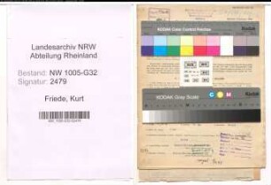 Entnazifizierung Kurt Friede , geb. 01.12.1920 (Dolmetscher)