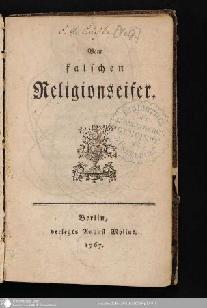Vom falschen Religionseifer