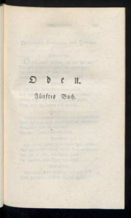 Oden. Fünftes Buch.