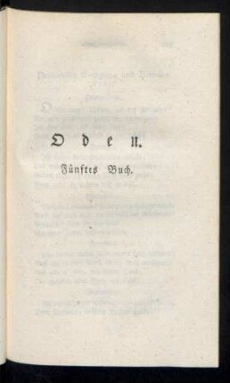 Oden. Fünftes Buch.