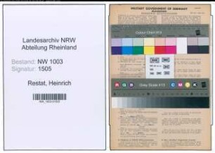 Entnazifizierung Heinrich Restat , geb. 14.06.1891 (Schreinermeister)