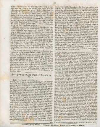 68 Der hochwürdigste Bischof Arnoldi in Trier