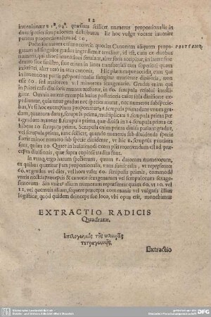 EXTRACTIO RADICIS Quadratae.