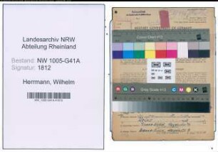 Entnazifizierung Wilhelm Herrmann , geb. 06.12.1913 (Bahnwart)