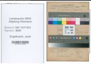 Entnazifizierung Josef Engelbracht , geb. 17.04.1898 (Steuerberater)