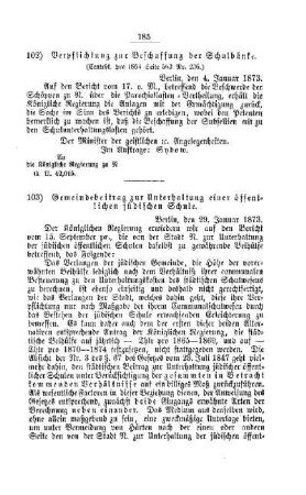 Verpflichtung zur Beschaffung der Schulbänke : [V. Elementarschulwesen]
