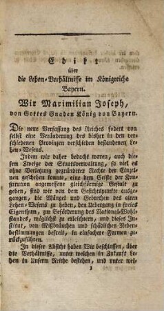 Die Lehen-Verhältnisse im Königreiche Bayern