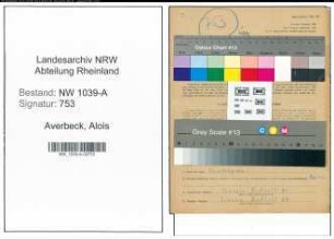 Entnazifizierung Alois Averbeck , geb. 29.08.1908 (Landwirt)
