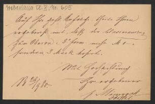 Brief an Friedrich Wilhelm Jähns : 29.09.1880