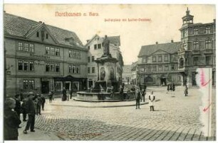 Nordhausen. Lutherplatz mit Lutherdenkmal